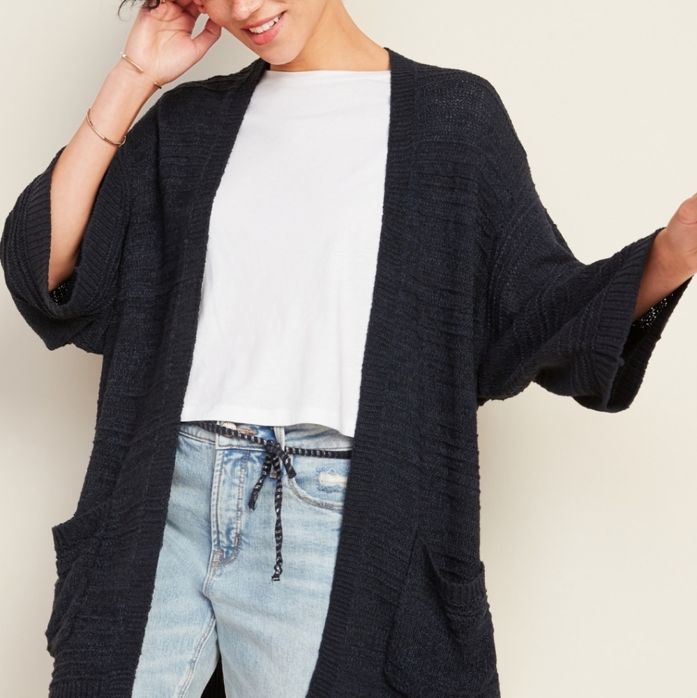 NWOT Old Navy Textured Open Front Sweater